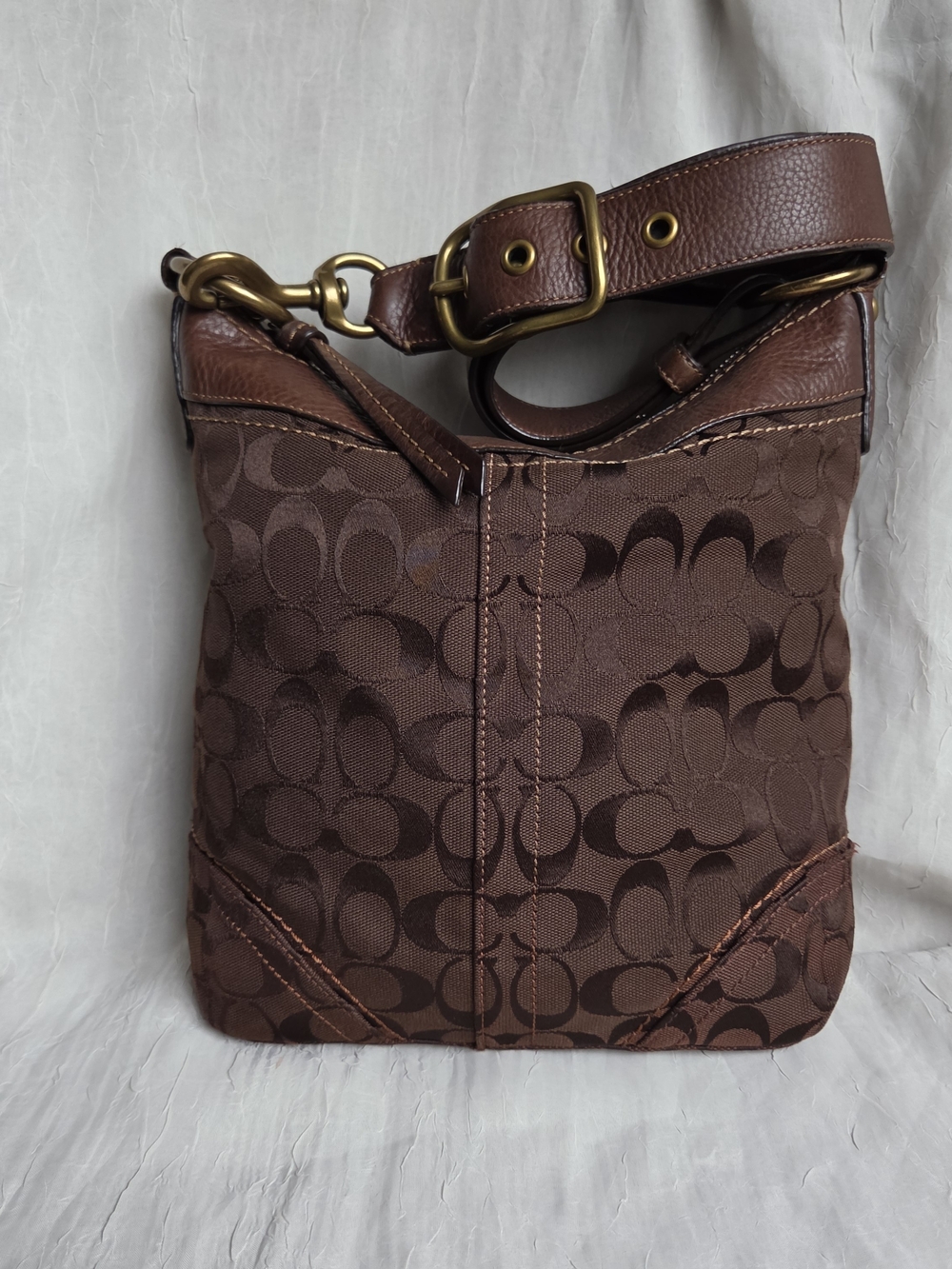 Coach Signature Convertible Duffle Shoulder Bag